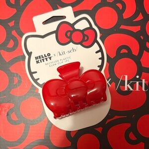 Hello Kitty Bright Red Hair Claw Clip